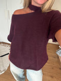 Elara Knit Top burgundy