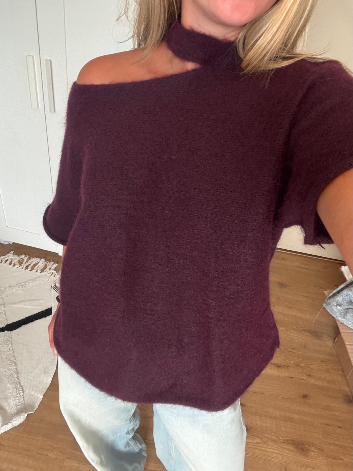 Elara Knit Top burgundy