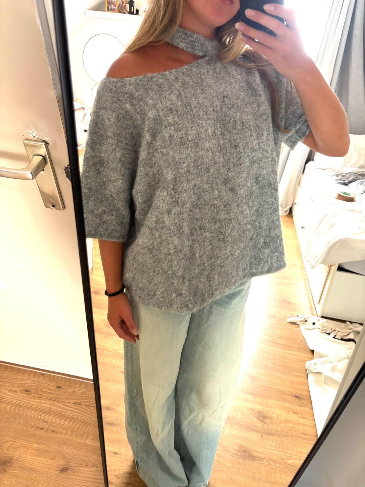 Elara Knit Top donker grijs