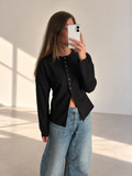 Nola Button Top - Black