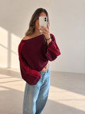 Burgundy Sporty Sweater (1 week levering) (Kopie)