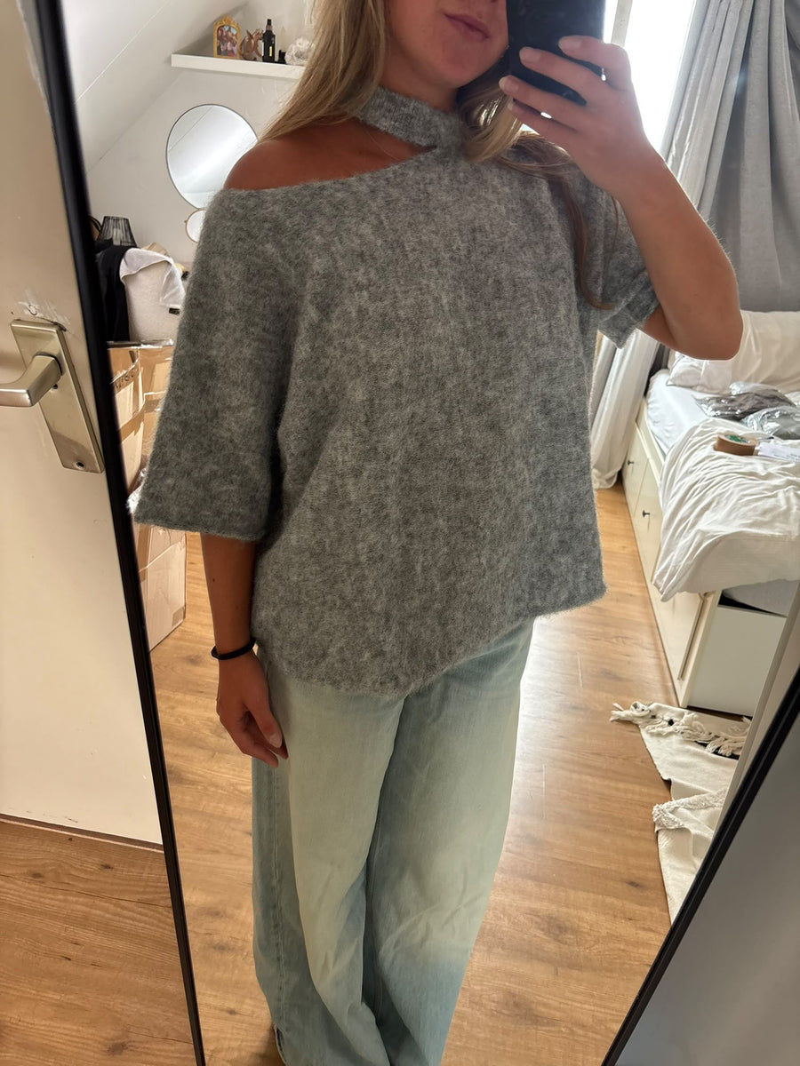 Elara Knit Top donker grijs